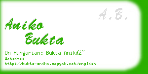 aniko bukta business card